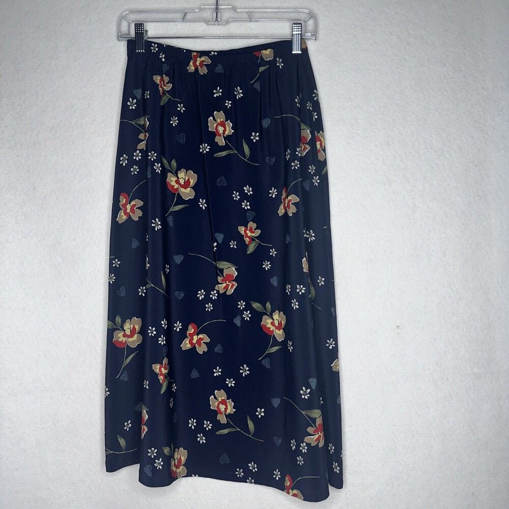 Vintage Maggie Lawrence Floral Midi Skirt Women Lightweight Boho Cottagecore Sz0 - Picture 2 of 7